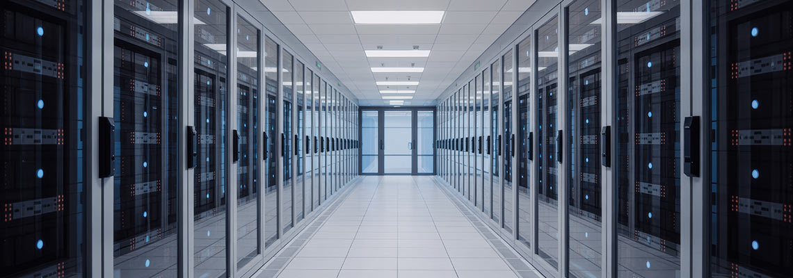 Data centre hallway