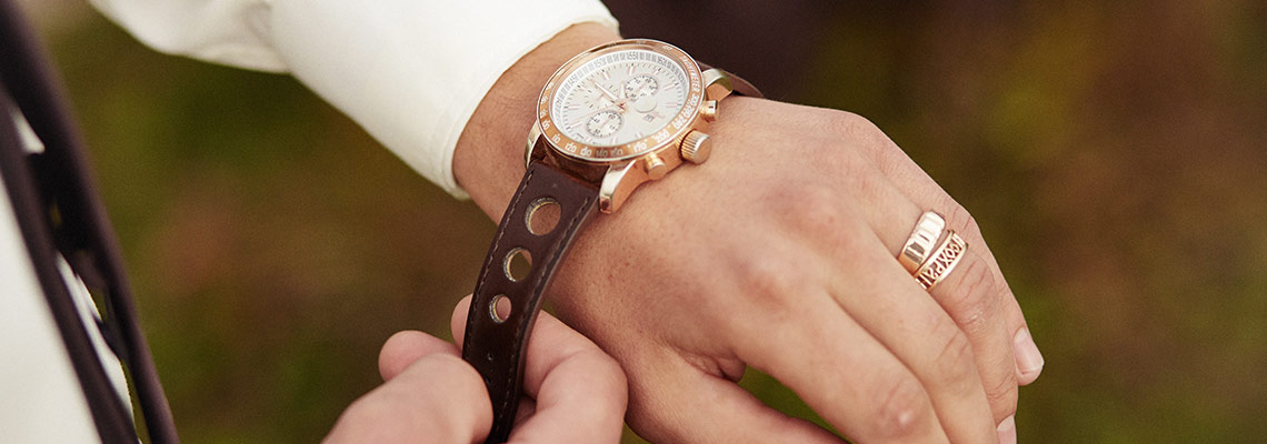 Man wearing a luxury watch