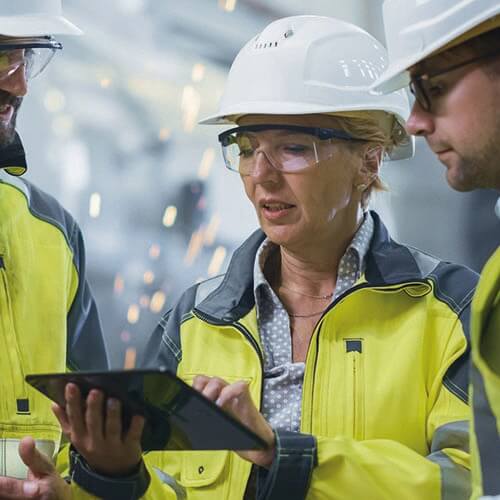 engineers in hard hats