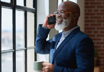 businessman using smartphone