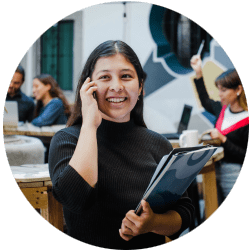 latin woman on the phone