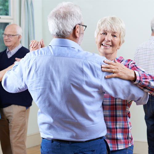 Mature couple dancing