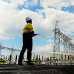 engineer looking at the power plant