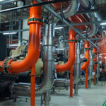 Industrial interior chiller and boiler