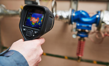 thermal imaging inspection of heating equipment
