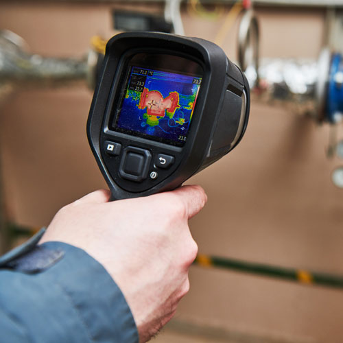 thermal imaging inspection of heating equipment