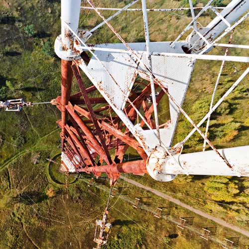 Look down from the radio tower