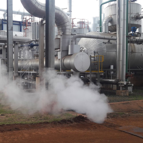 Steam leakage in boiler plant