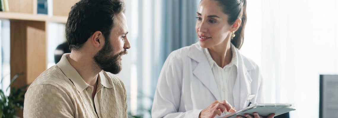 Doctor with patient for examination