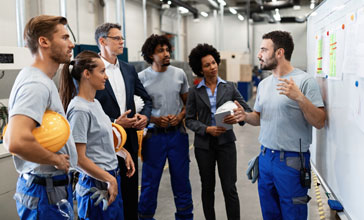 group of engineers having a meeting