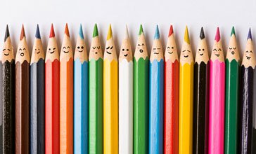 colourful crayons