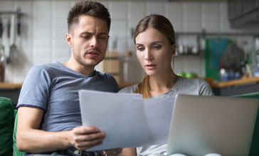 couple reviewing documents