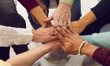 hands together