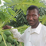 Seydou with a tree