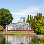 spring landscape in an English park in Wolverhampton