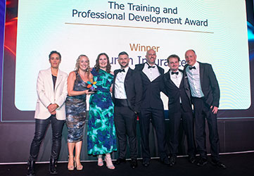 Zurich team winning the Training and Professional Development Award 2025