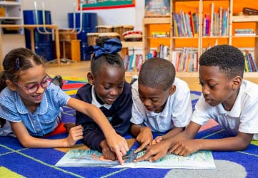 Oasis Johanna Primary School children