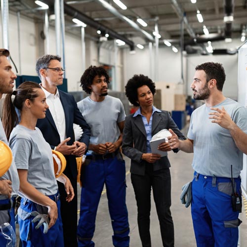 group of engineers having a meeting