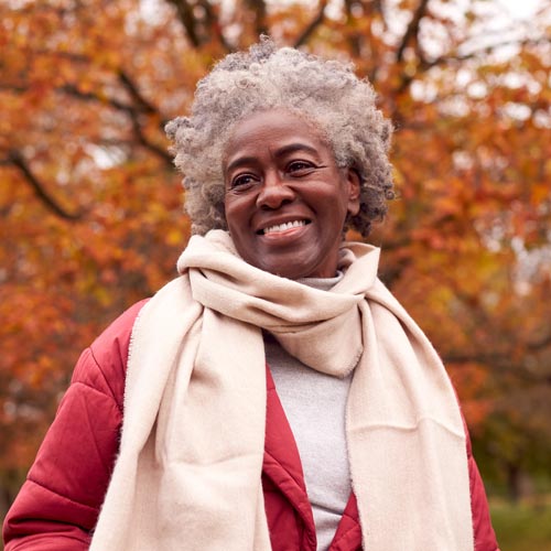 Mature woman in the park