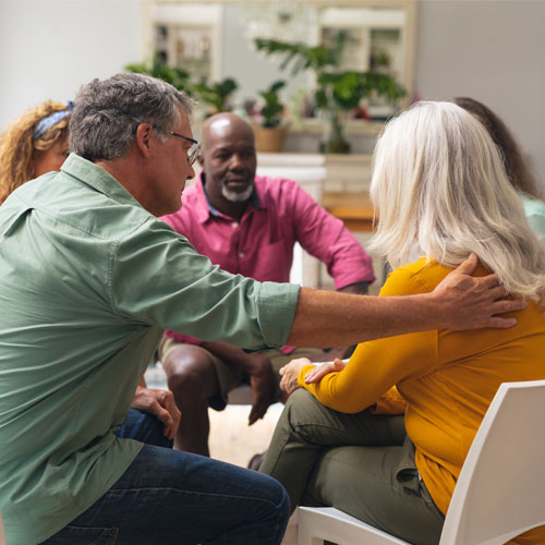 group of people sitting together