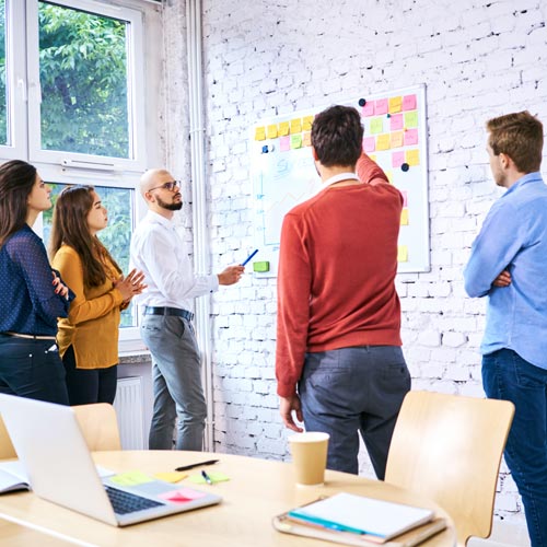 group of people working together