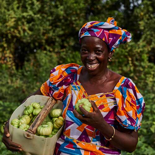 African woman smiling