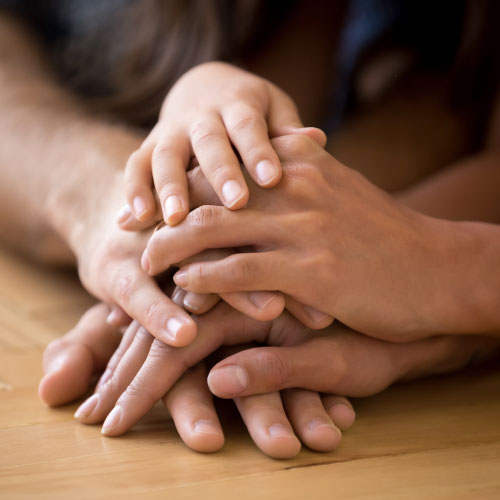 hands together
