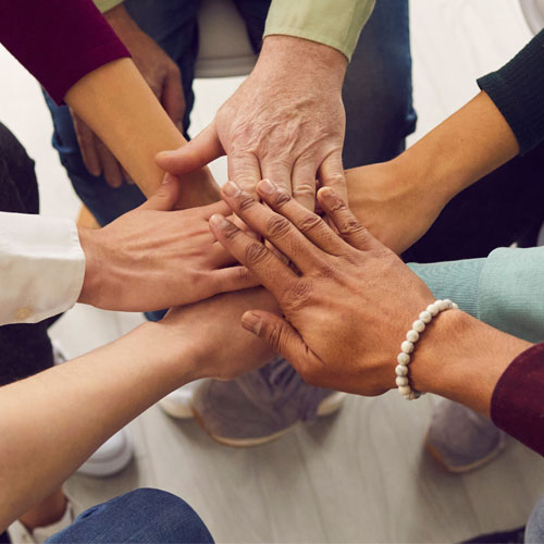 hands together