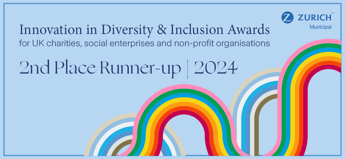 Graphic showing 'Innovation in Diversity & Inclusion Awards for UK charities, social enterprises and non-profit organisations' with Zurich Municipal logo