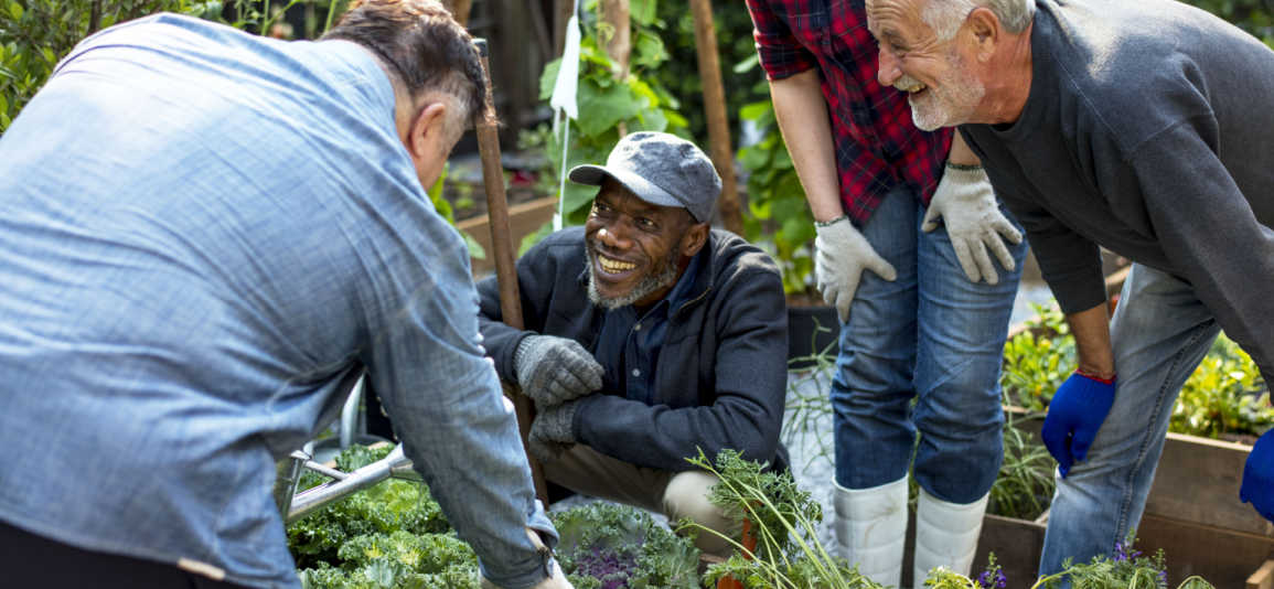 People gardening