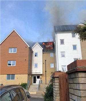 example of a solar panel fire claim Zurich has seen