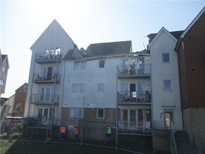 example of a solar panel fire claim Zurich has seen