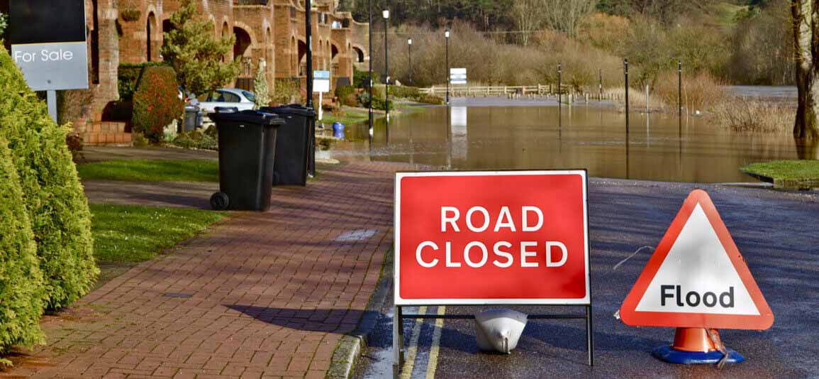 Flooded road