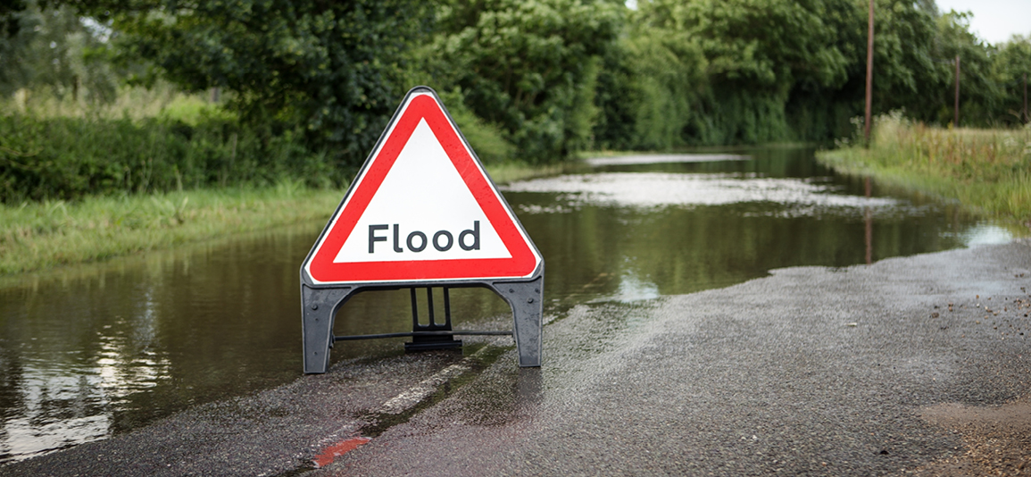 road closed due to severe rain