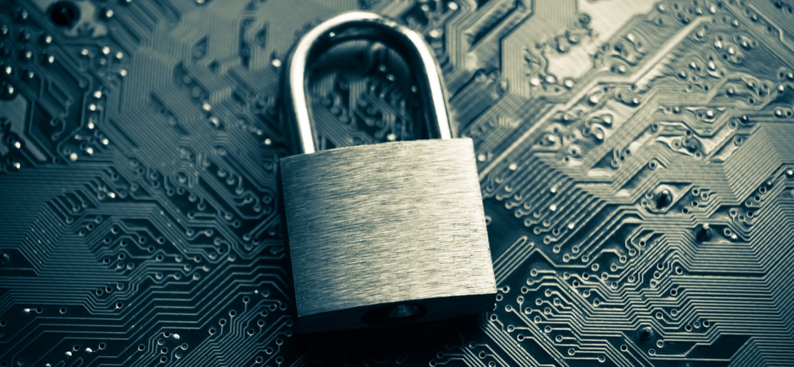 padlock signifying strong cyber security over data