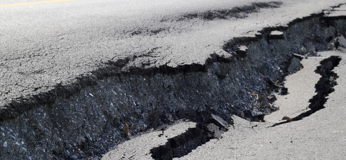 subsidence in the road