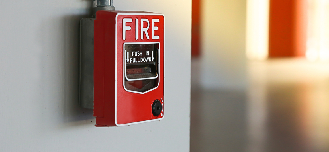 fire alarm on a wall