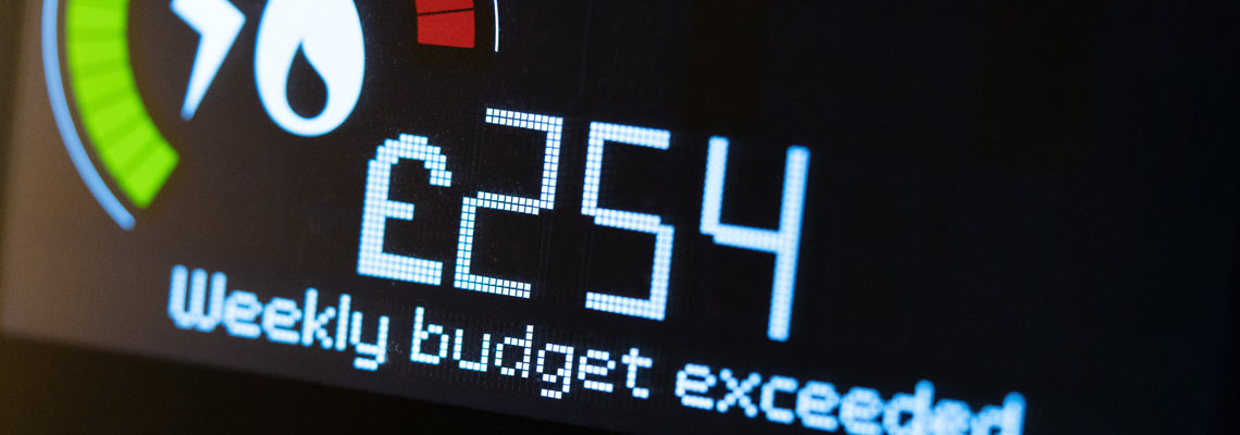 Smart Meter with budget exceeded warning