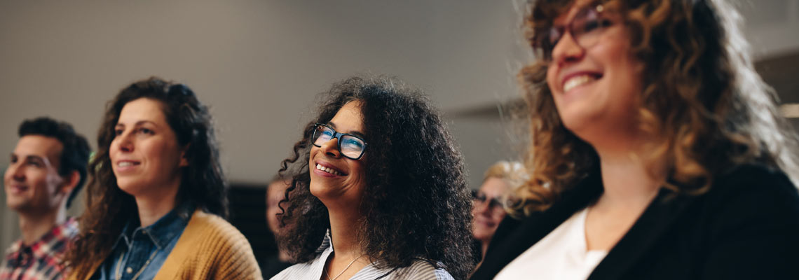 Audience paying attention during the summit
