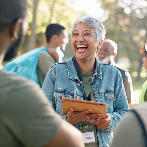 volunteer teamwork, community project